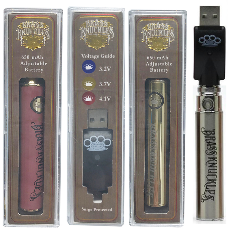 650mAh Brass Knuckles Battery Preheat VV Variable Voltage Wood Gold Vape Pen Battery With USB Charger For Brass Knuckles Vape Cartridges
650mAh Brass Knuckles Battery Preheat VV Variable Voltage Wood Gold Vape Pen Battery With USB Charger For Brass Knuckles Vape Cartridges