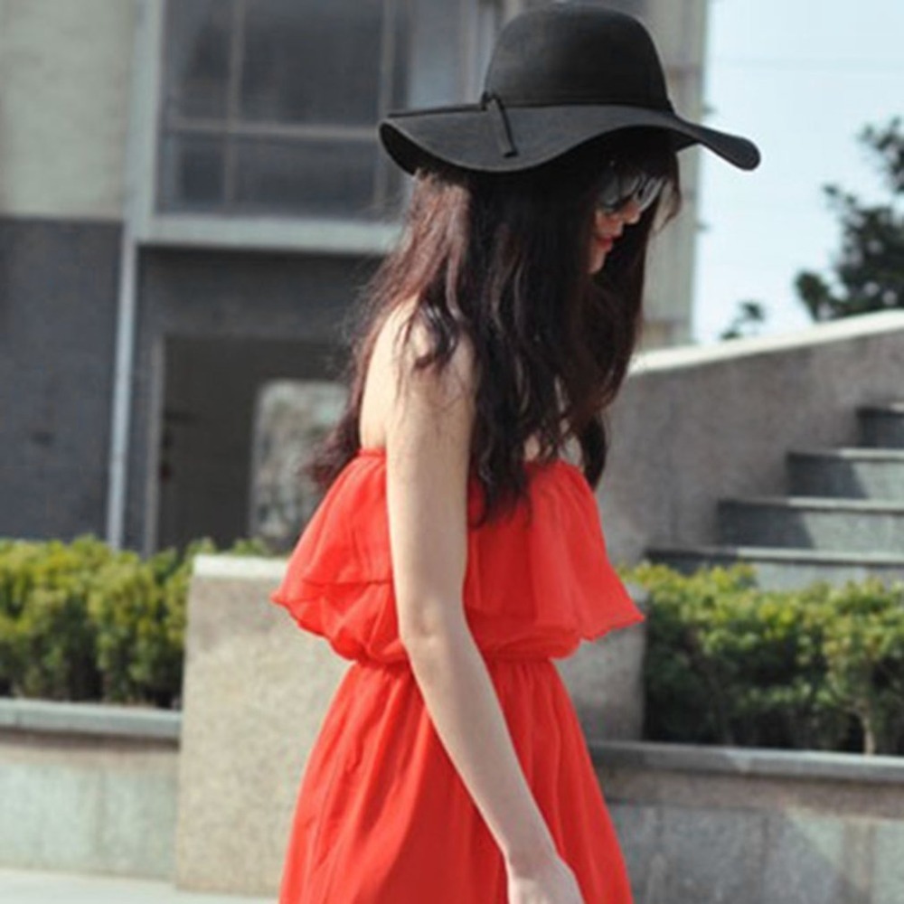 Women Summer Sun Hat Vintage Wide Brim Sunbonnet Fedoras Lady Beach Sunhat UV Protection Caps A30 D19011106