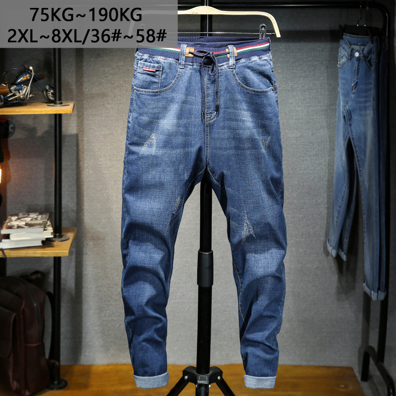Large Size 7XL-8XL Men Elastic waist Cotton Jeans High Stretch Pants Handsome blue Business Casual Loose Trousers Hypertrophy
Large Size 7XL-8XL Men Elastic waist Cotton Jeans High Stretch Pants Handsome blue Business Casual Loose Trousers Hypertrophy