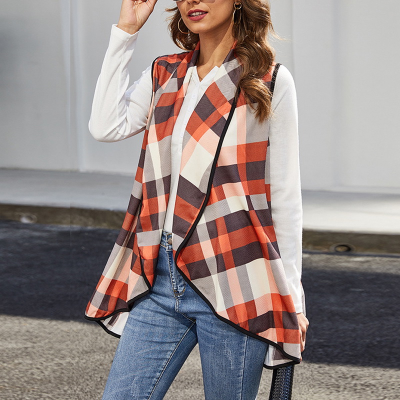 Women' Vests CALOFE Womens Plaid Vest Cashmere Jacket Casual Sleeveless Lapel Open Front Cardigan Coats Plus Size Female
Women' Vests CALOFE Womens Plaid Vest Cashmere Jacket Casual Sleeveless Lapel Open Front Cardigan Coats Plus Size Female