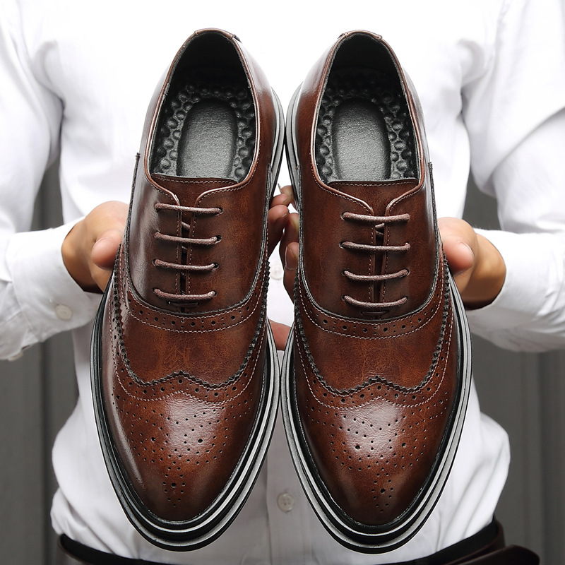 Autumn men's leather shoes pointed men's British Bullock tide shoes Korean youth casual leather shoes men, Black
Autumn men's leather shoes pointed men's British Bullock tide shoes Korean youth casual leather shoes men, Black
