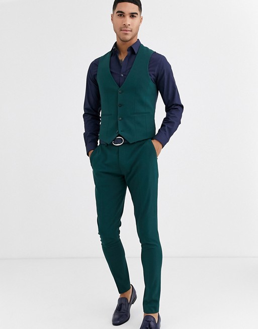 New Fashion Groomsman Wedding Tuxedos Slim Fit 2 Pieces Mens Suit Formal Prom Party Wear Blazer(Vest+Pants)