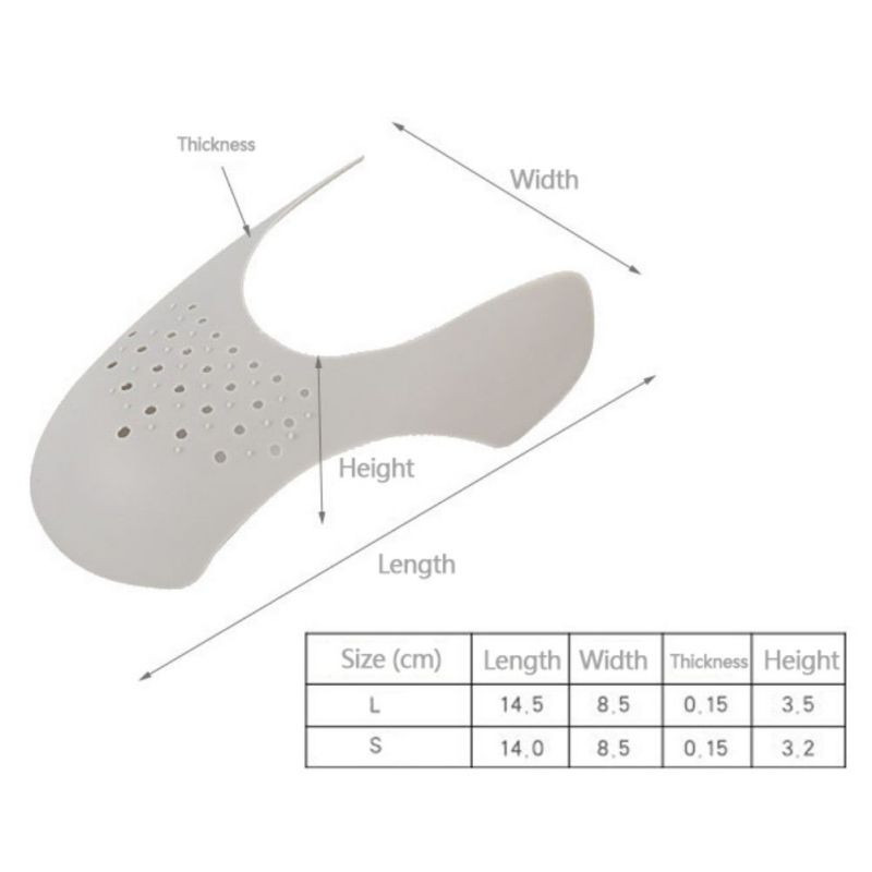 H 1 Pair Shoe Shields Protector Anti-Wrinkle Sneaker Crease Preventer Toe Box Decreaser Against Prevent Front Half Insole
H 1 Pair Shoe Shields Protector Anti-Wrinkle Sneaker Crease Preventer Toe Box Decreaser Against Prevent Front Half Insole