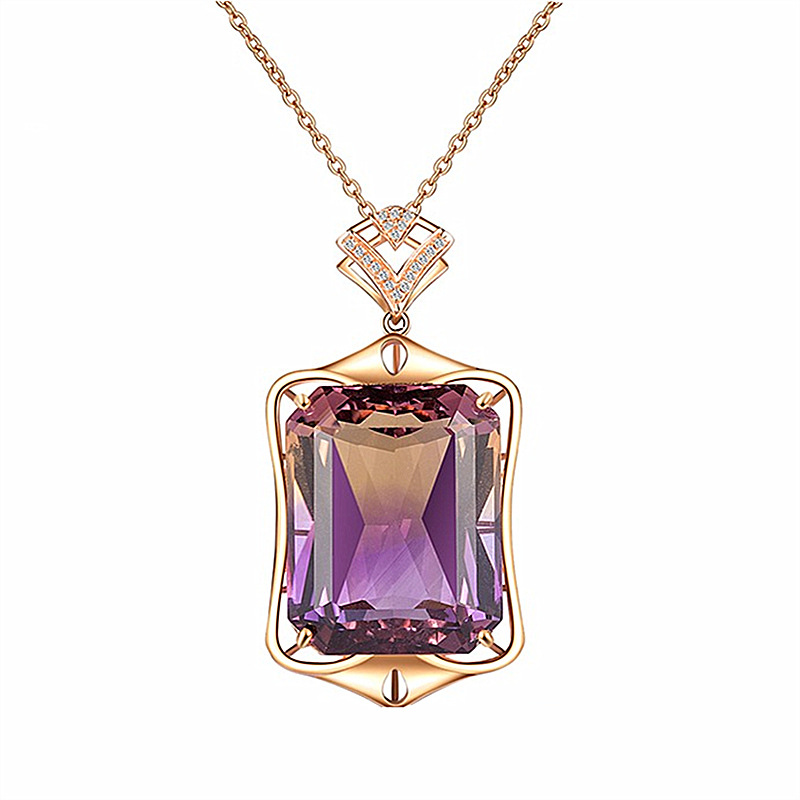 MOONROCY Rose Gold Color Crystal Pendant Necklace Chokers Purple Yellow Geometry for Women Dropshipping Jewelry Wholesale Gift
MOONROCY Rose Gold Color Crystal Pendant Necklace Chokers Purple Yellow Geometry for Women Dropshipping Jewelry Wholesale Gift