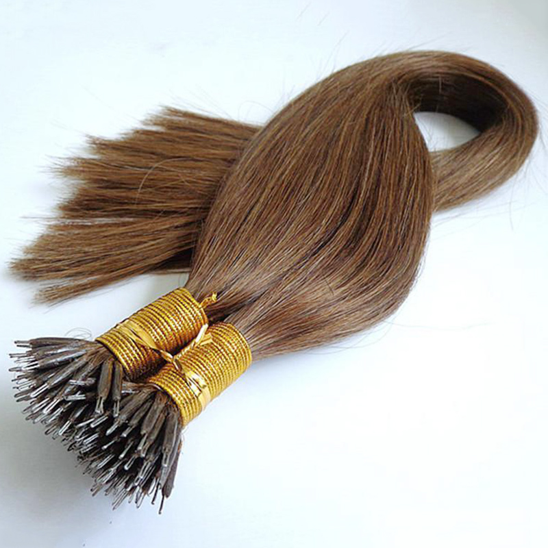 straight micro beads peruvian remy nano ring links human hair extensions thick bottom14 24 1 0g s 100g 200gr 300gr many colors available