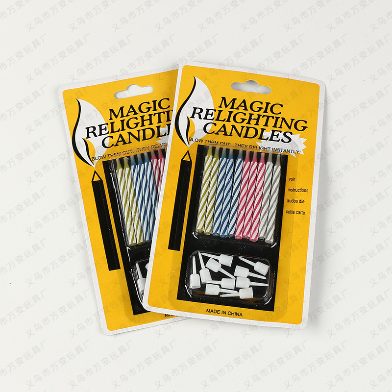 10pcs/pack Magic Relighting Birthday Candles Novelty Trick Candles for Birthday Party Fool's Day Christmas Celebration magic candle
10pcs/pack Magic Relighting Birthday Candles Novelty Trick Candles for Birthday Party Fool's Day Christmas Celebration magic candle