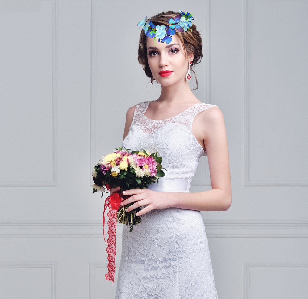 navy bule butterflies and blue flowers crown wedding hair accessories wedding accessories bridal headband headpiece for women or ladies