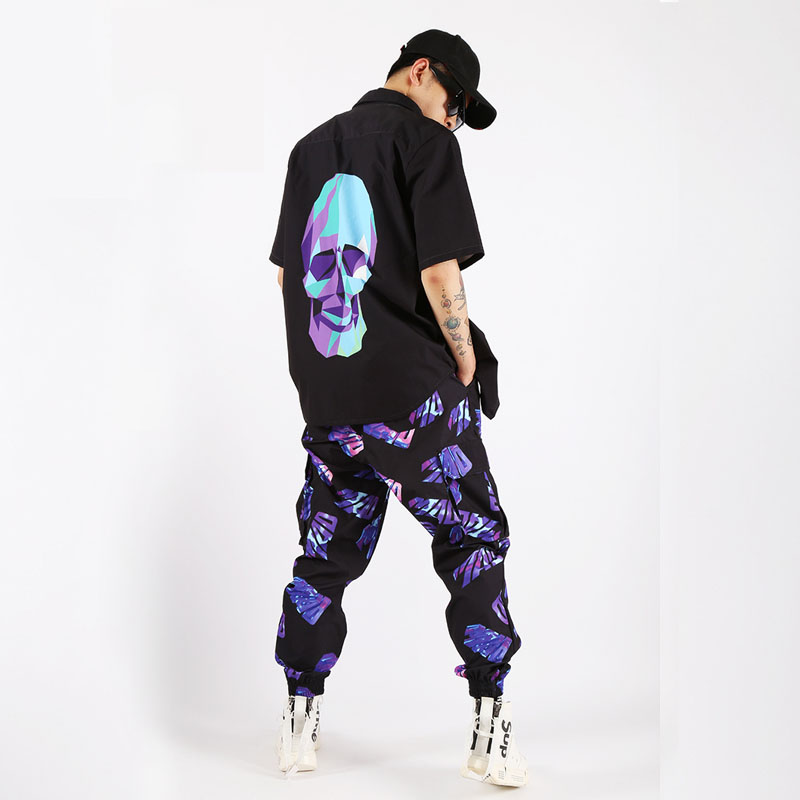 Men 2 Pieces Suits Sets Short Sleeve Shirt Pant Streetwear Hip Hop Casual Loose Cargo Shirt Sweatpants Can Customizable, Skull
Men 2 Pieces Suits Sets Short Sleeve Shirt Pant Streetwear Hip Hop Casual Loose Cargo Shirt Sweatpants Can Customizable, Skull