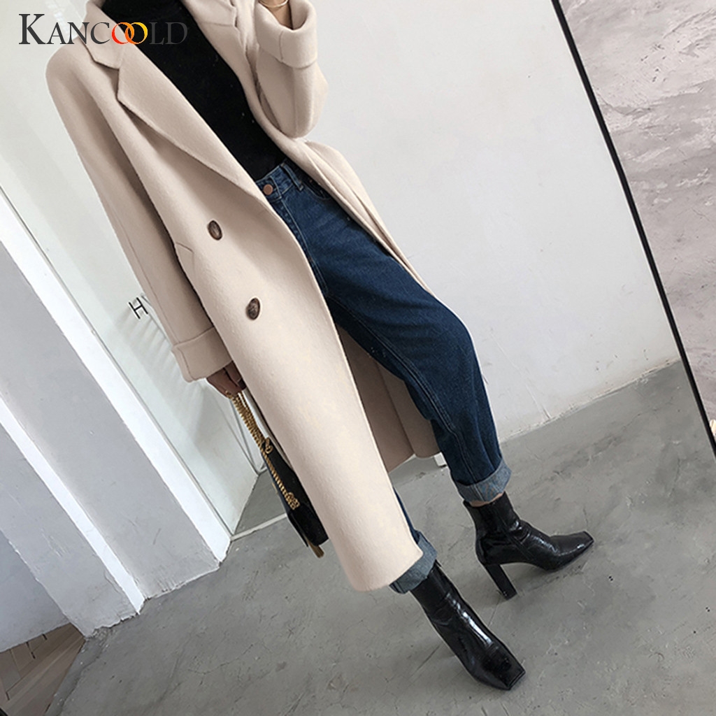 KANCOOLD coats Women Turn-down Collar Winter Warm Long Coat With Belt Double-breasted Wool fashion new Coat women 2019NOV26, Bg
KANCOOLD coats Women Turn-down Collar Winter Warm Long Coat With Belt Double-breasted Wool fashion new Coat women 2019NOV26, Bg