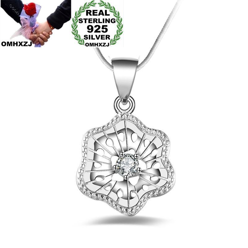 OMHXZJ Wholesale Personality Fashion OL Woman Girl Gift Silver Geometric Zircon 925 Sterling Silver Pendant Necklace NC113
OMHXZJ Wholesale Personality Fashion OL Woman Girl Gift Silver Geometric Zircon 925 Sterling Silver Pendant Necklace NC113