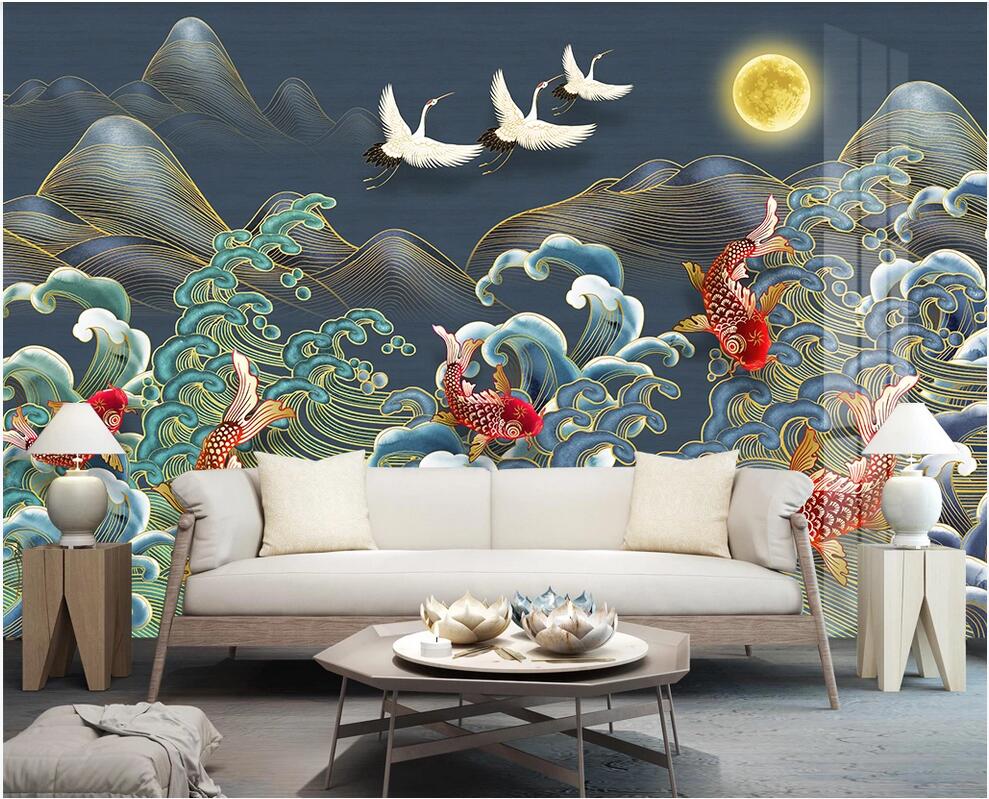 3d wallpaper custom photo New Chinese style golden lines landscape koi folk custom tide background wall home decor wall paper for walls 3 d, Non-woven
3d wallpaper custom photo New Chinese style golden lines landscape koi folk custom tide background wall home decor wall paper for walls 3 d, Non-woven