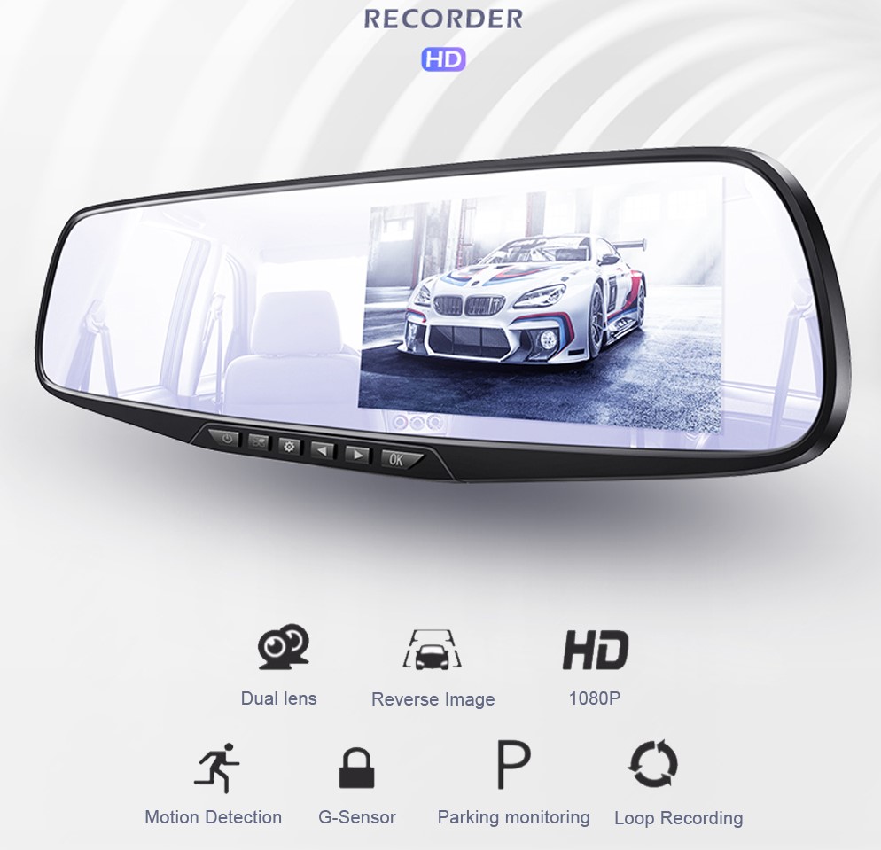 Full HD 1080P Car Dvr Camera Auto 4.3 Inch Rearview Mirror Digital Video Recorder Dual Lens Registratory Camcorder
Full HD 1080P Car Dvr Camera Auto 4.3 Inch Rearview Mirror Digital Video Recorder Dual Lens Registratory Camcorder