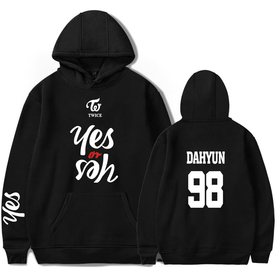 K-pop Twice Women Hoodies Sweatshirts yes or yes Twice Hoodie Pullover Popular Idol Bangtan Boys Hip Hop oversized Clothes Tops C18122901