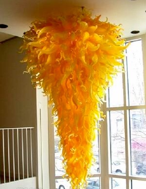 Lamps Yellow Art Chandeliers Lighting Villa Home Decoration Hand Blown Glass Modern LED Large Chandelier
Lamps Yellow Art Chandeliers Lighting Villa Home Decoration Hand Blown Glass Modern LED Large Chandelier