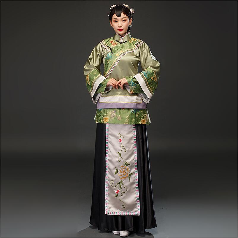 Movie TV show young women dress Qing Dynasty traditional dignified young ladies Robe photo studio Stage performance Costume