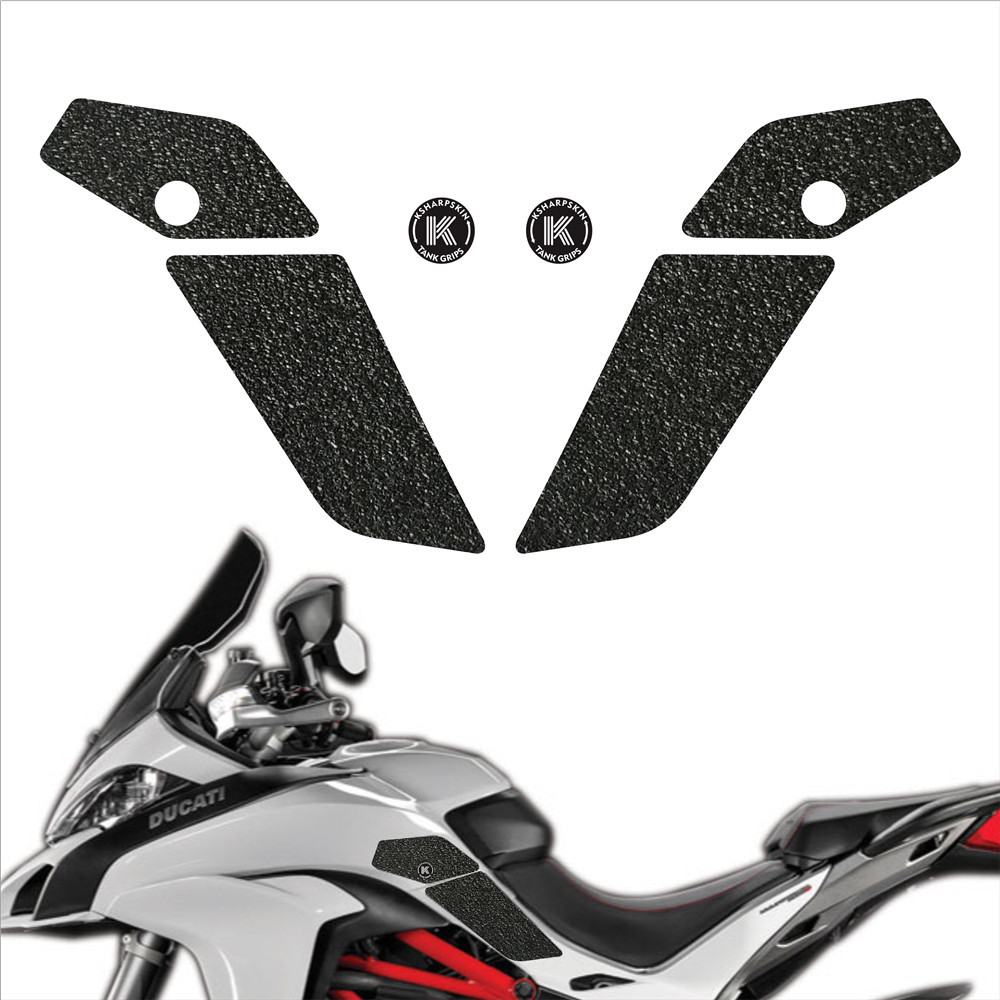 

Motorcycle fuel tank non-slip stickers knee grip traction side pad frosted body waterproof decals for DUCATI 15-17 MULTISTRADA 1200 S, K-tg01-112-cle