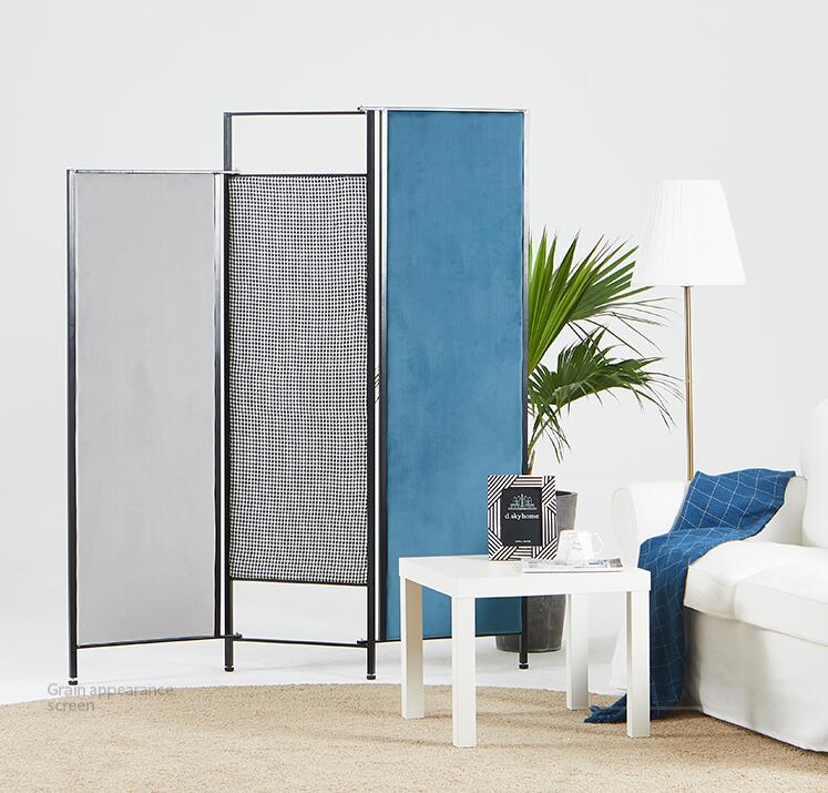 Openwork Screen Metal Nordic Room Dividers partition mobile folding simple double-sided office decoration small house
