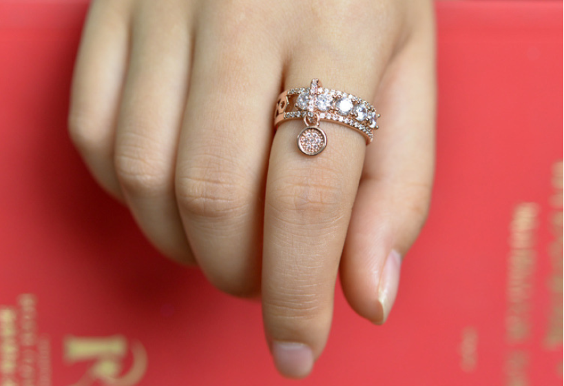 Sterg Sier Gold Fill Cubic Zirconia Wedding Band Ring for Women - Bohemian, Celtic, Asian & More Styles