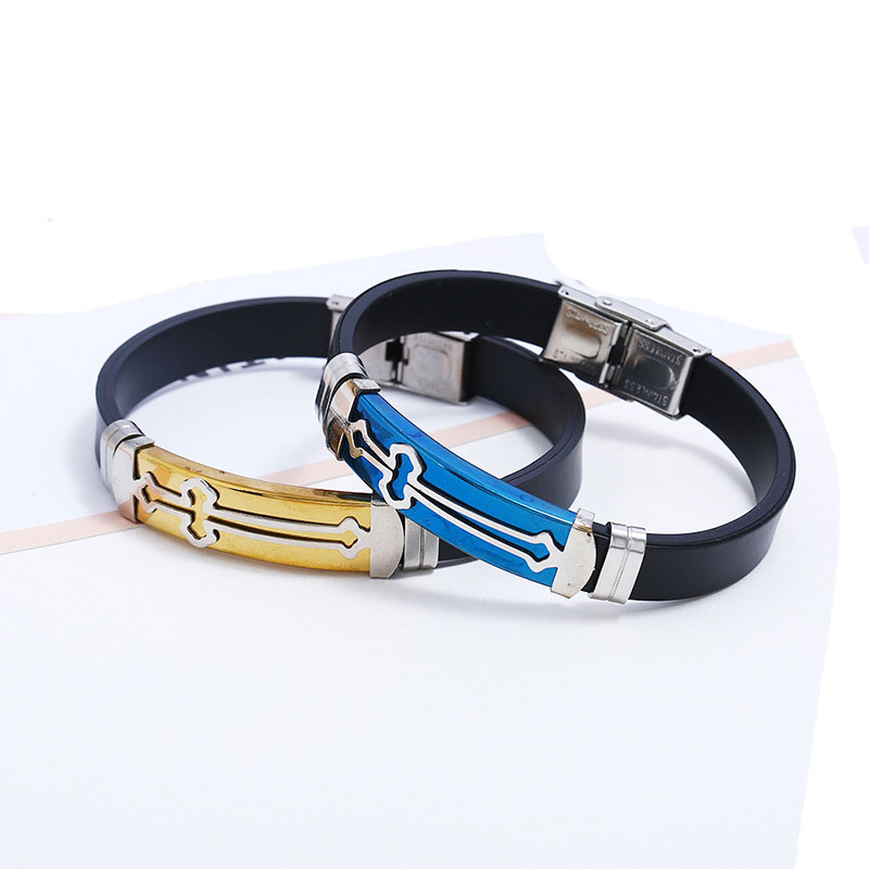 New Arrival Stainless Steel Punk Cross Charm Wristband Bangle for Men Fashion Silicone Bracelets Christmas Jewelry
New Arrival Stainless Steel Punk Cross Charm Wristband Bangle for Men Fashion Silicone Bracelets Christmas Jewelry
