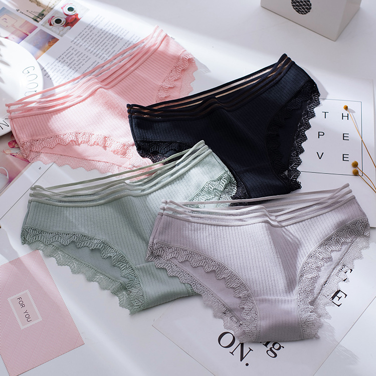 Sexy Lace Lace Threaded Ladies Panties Threaded Cotton Breathable Multi Size Ladies Briefs Panties, Random color
Sexy Lace Lace Threaded Ladies Panties Threaded Cotton Breathable Multi Size Ladies Briefs Panties, Random color