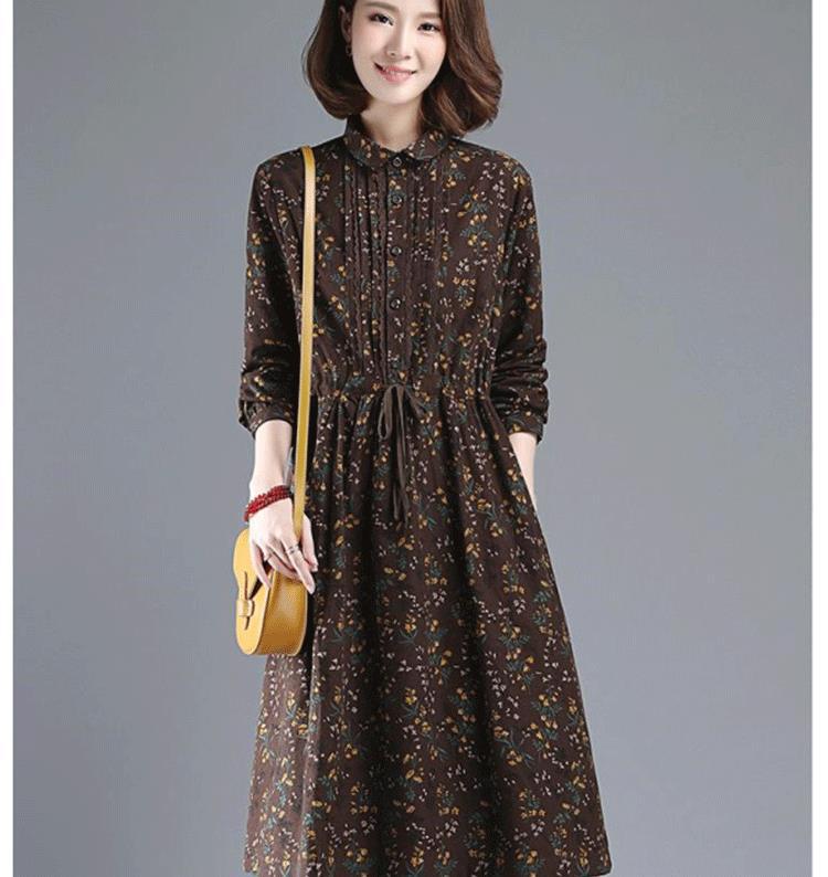 Autumn Clothing 2019 Dress Long Sleeve Skinny Shirt Skirt Long Cotton Skirt, Coffee flower
Autumn Clothing 2019 Dress Long Sleeve Skinny Shirt Skirt Long Cotton Skirt, Coffee flower