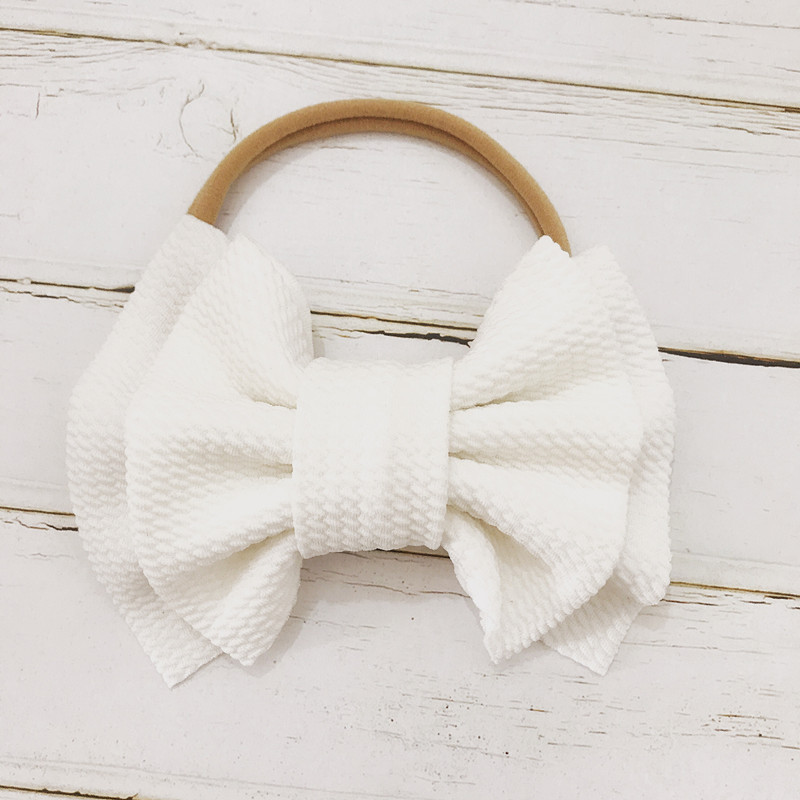 Cute Big Bow Hairband Baby Girls Toddler Kids Elastic Headband Knotted Nylon Turban Head Wraps Bow-knot Hair Accessories - view 8