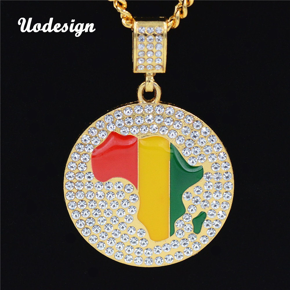 Gold Jamaican Africa Map Continent African Round Pendant Rope Chain Necklace Hip Hop Jewelry N702
Gold Jamaican Africa Map Continent African Round Pendant Rope Chain Necklace Hip Hop Jewelry N702