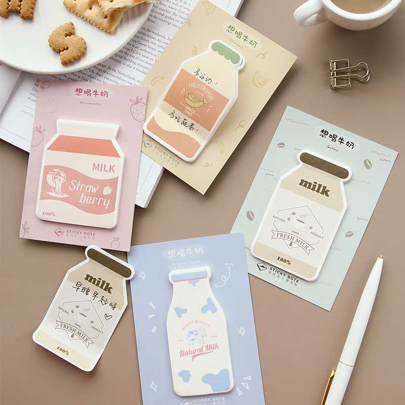 Milk bottle sticky notes memo pad paper Post notes sticky notepad adhesive sticker kawaii stationery papeleria school supplies
Milk bottle sticky notes memo pad paper Post notes sticky notepad adhesive sticker kawaii stationery papeleria school supplies
