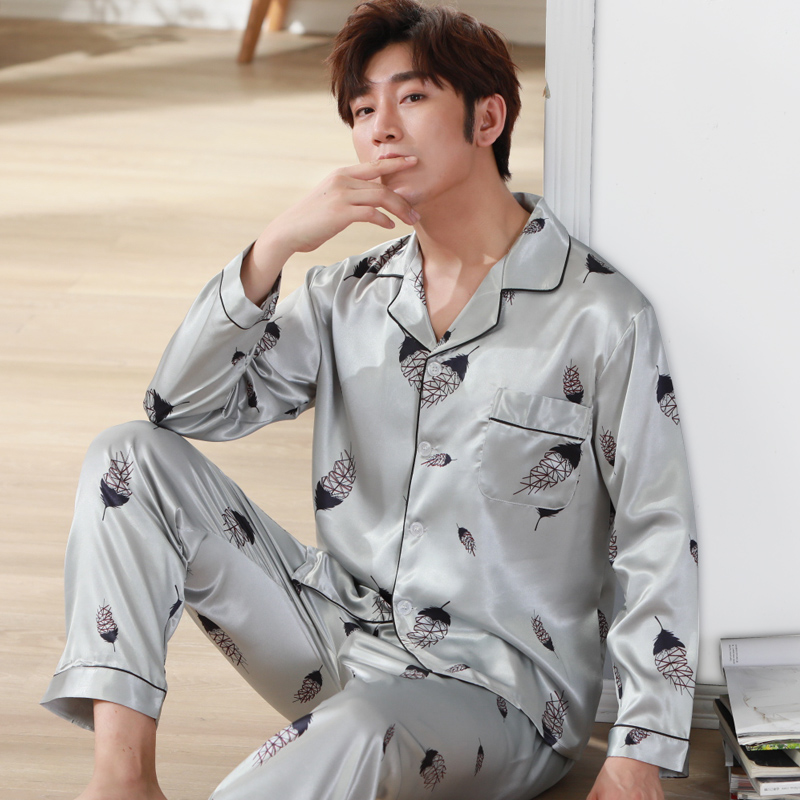 Silk Pajamas Sets Men Spring Autumn Luxury Satin Sleepwear Set Long Sleeve Solid Man Casual Home Clothes Pijama 
Silk Pajamas Sets Men Spring Autumn Luxury Satin Sleepwear Set Long Sleeve Solid Man Casual Home Clothes Pijama