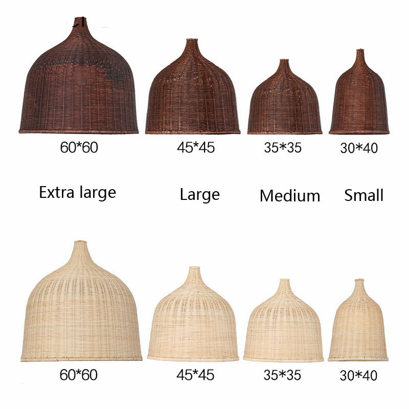 Modern Wood chandelier Japanese style rattan lampshade wicker pendant lamp Restaurant Bar Shop indoor home Rattan chandelier