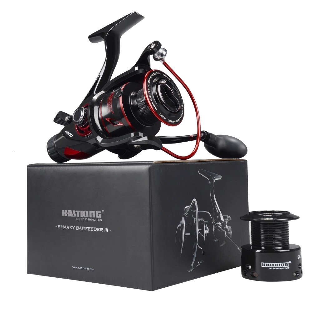 KastKing Sharky Baitfeeder III 12KG Drag Carp Fishing Reel with Extra Spool Front and Rear Drag System Freshwater Spinning Reel T191015