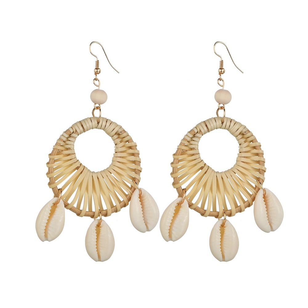 Manual Bamboo Weaving Mori Eardrop Personality Natural Shell Pendeloque Cut Summer Day Ins Ear Nail Earring
Manual Bamboo Weaving Mori Eardrop Personality Natural Shell Pendeloque Cut Summer Day Ins Ear Nail Earring