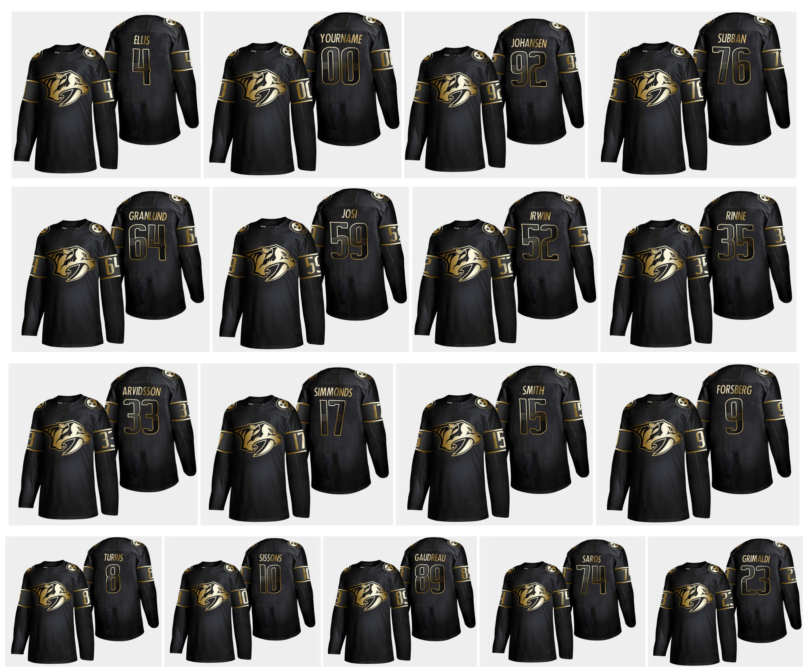Golden Edition Nashville Predators Jersey 95 Matt Duchene 35 Pekka Rinne 59 Roman Josi 92 Johansen 33 Viktor Arvidsson 64 Granlund Hockey, As pic
Golden Edition Nashville Predators Jersey 95 Matt Duchene 35 Pekka Rinne 59 Roman Josi 92 Johansen 33 Viktor Arvidsson 64 Granlund Hockey, As pic