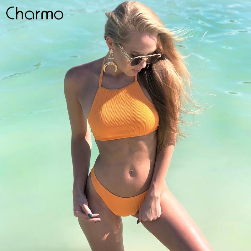 Charmo Women Bikini Set Collar Halter Swimwear Solid Color Swimsuit Backless Bathing Suit Beachwear Sexy Bikini cute slim vest, Bla
Charmo Women Bikini Set Collar Halter Swimwear Solid Color Swimsuit Backless Bathing Suit Beachwear Sexy Bikini cute slim vest, Bla