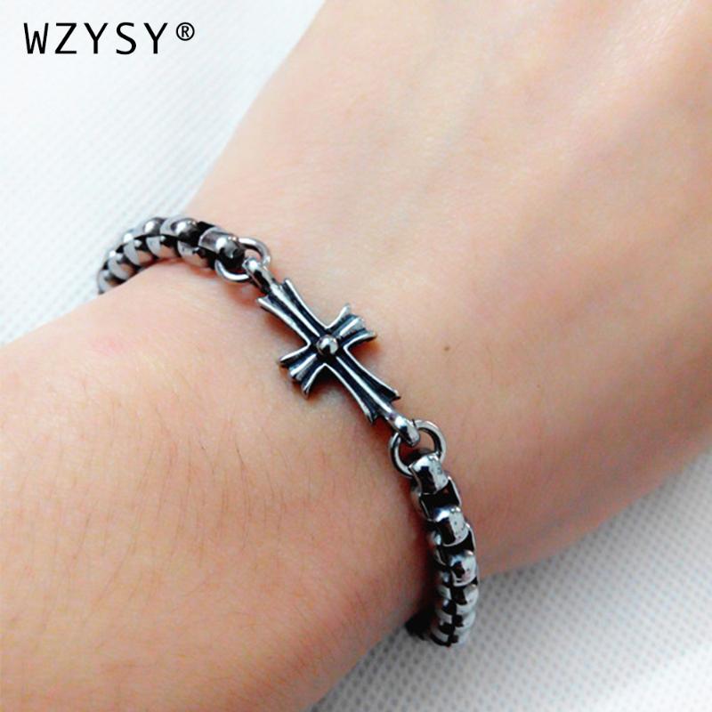 2020 new titanium steel bracelet European and American personality retro cross stainless steel Pearl Chain Bracelet for men
2020 new titanium steel bracelet European and American personality retro cross stainless steel Pearl Chain Bracelet for men