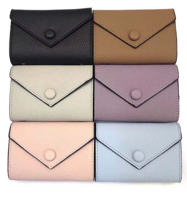 Wholesale leather wallet for women multicolor designer short wallet Card holder women purse classic zipper pocket Victorine