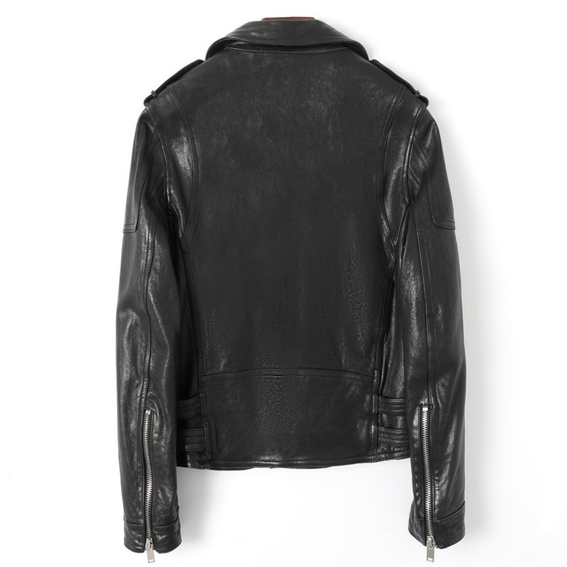 Motorcycle Biker 100% Genuine Leather Jacket Men Brand Punk Style Sheepskin Slim Fit Short Coat Winter Lapel Outerwear Plus Size, Black
Motorcycle Biker 100% Genuine Leather Jacket Men Brand Punk Style Sheepskin Slim Fit Short Coat Winter Lapel Outerwear Plus Size, Black
