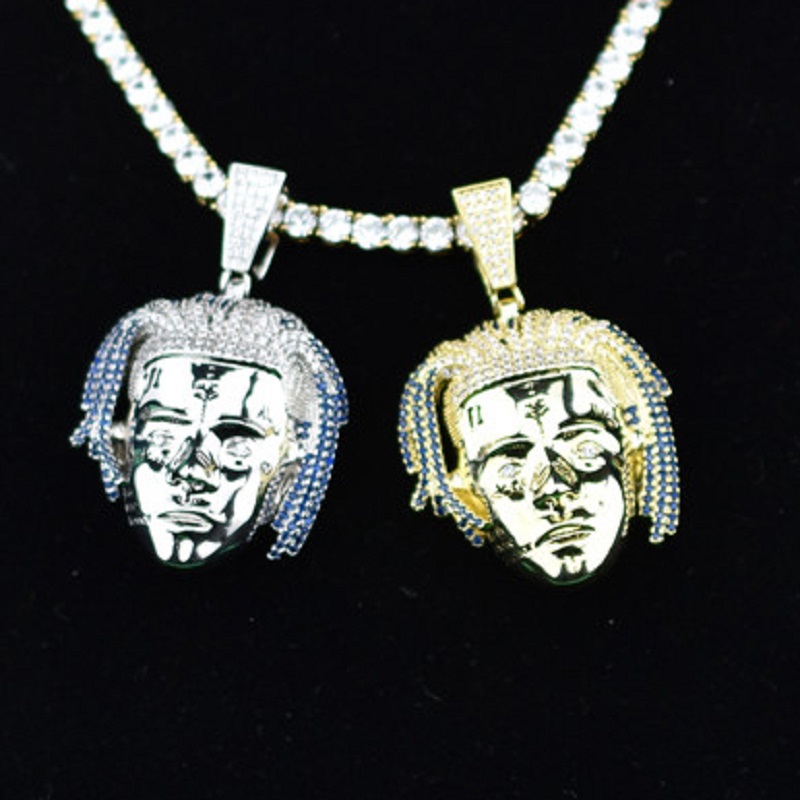 Exquisite Rapper Necklace XXX Tentacion Pendant Necklace for Men Women Gold Silver Color Cubic Zirconia Iced Out Men Jewelry
Exquisite Rapper Necklace XXX Tentacion Pendant Necklace for Men Women Gold Silver Color Cubic Zirconia Iced Out Men Jewelry