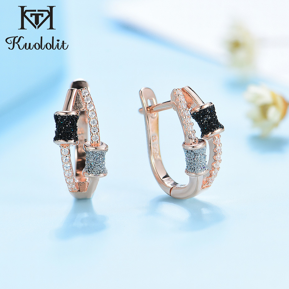 Kuololit 585 Rose Gold Clip Earrings For Women Girl Real 925 Sterling Silver Black Silver glitter Earrings for Wedding Party CX200623
Kuololit 585 Rose Gold Clip Earrings For Women Girl Real 925 Sterling Silver Black Silver glitter Earrings for Wedding Party CX200623