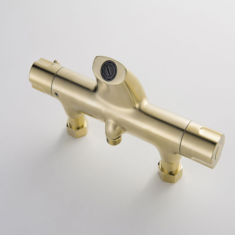 Brass Constant temperature Bathtub Faucet Wall Mounted Bathroom Mixer Tap With Handheld Shower Faucets Set Brushed Gold/Black