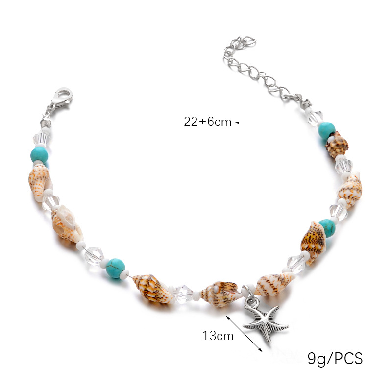 Handmade Starfish Conch Anklet Pearl Beach Women Sexy Romantic Bohemian Anklet Bracelet