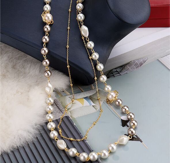 Wholesale-luxury designer flowers pearl classic elegant multi layer long sweater statement necklace for woman 2 colors
Wholesale-luxury designer flowers pearl classic elegant multi layer long sweater statement necklace for woman 2 colors