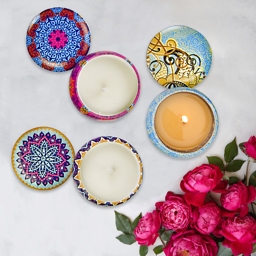 Christmas Set Romantic Wax Scented Aromatherapy Smokeless New Year Valentine's Day Candle Gifts W260303