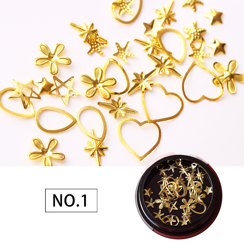 1Box 3D Nail Jewelry New Arrival Gold Nail Decorations Diamond Stars/ Moon Shape Art Decorations
1Box 3D Nail Jewelry New Arrival Gold Nail Decorations Diamond Stars/ Moon Shape Art Decorations