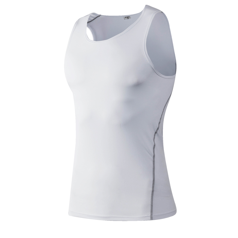 

Yuerlian Compression Vest Tops Stringer Bodybuilding Fitness GYM Vest Tees Undershirts Male Sports Running Yoga Shirt Men, White