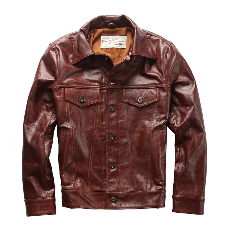 1813 Read Description! Asian size genuine cow skin leather jacket mens cowhide casual vintage leather jacket, As pic 
1813 Read Description! Asian size genuine cow skin leather jacket mens cowhide casual vintage leather jacket, As pic