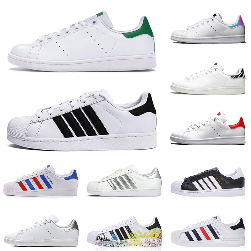 2020 Top Quality Superstars Mens Fashion Leather Stan Smith Green White Black Falts Sneakers Laser Trainers Women Gold Chaussures Hommes, 15
2020 Top Quality Superstars Mens Fashion Leather Stan Smith Green White Black Falts Sneakers Laser Trainers Women Gold Chaussures Hommes, 15