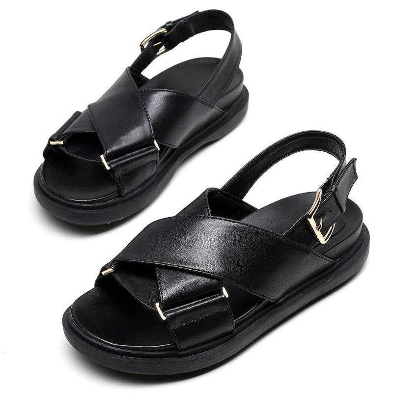 New Summer Women Sandals Open Toe Buckle Sandals Female Casual Women's Flats Black White Platform Thick Sole Beach Shoes
New Summer Women Sandals Open Toe Buckle Sandals Female Casual Women's Flats Black White Platform Thick Sole Beach Shoes