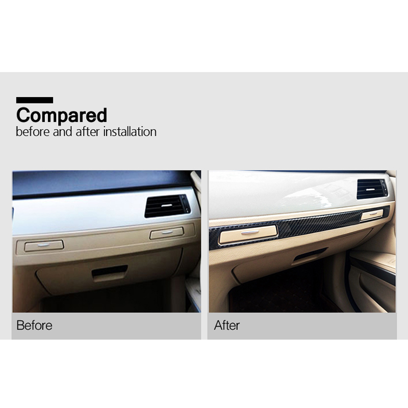 Car Interior Accessories Carbon Fiber Decal Sticker Copilot Water Cup Holder Panel Cover For BMW E90 E92 E93 3 series LHD RHD