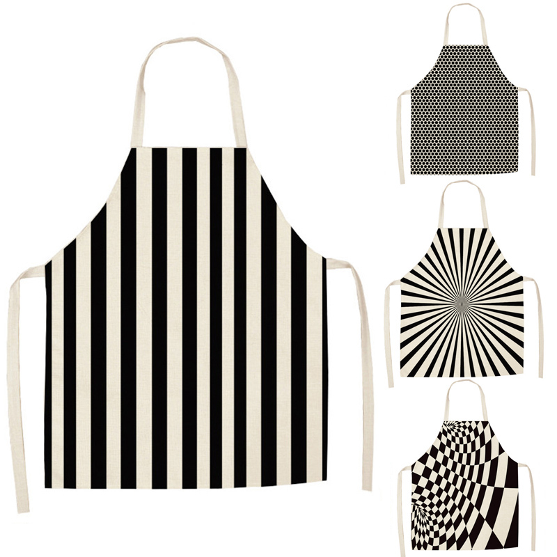 1 Pcs Black White Geometric Letter Kitchen Aprons Cotton Linen Unisex Home Cooking Baking Shop Cleaning Bibs
1 Pcs Black White Geometric Letter Kitchen Aprons Cotton Linen Unisex Home Cooking Baking Shop Cleaning Bibs